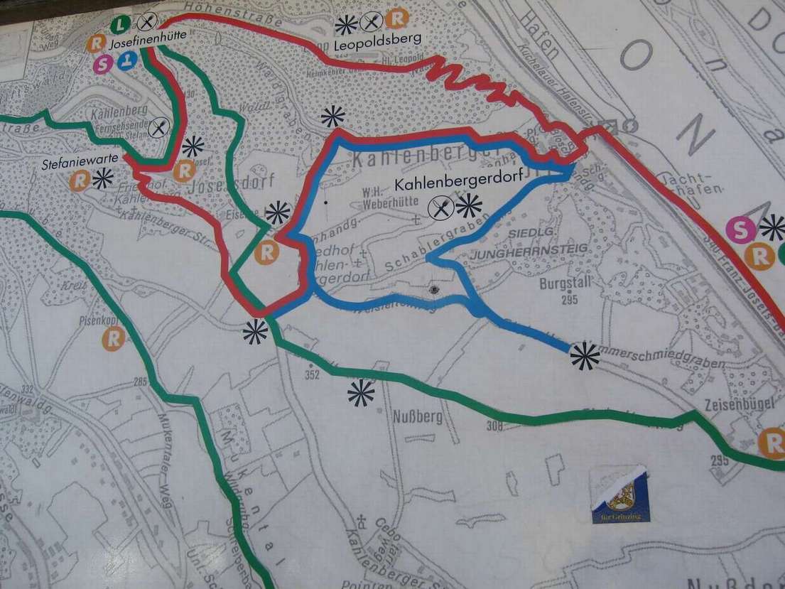Карта окрестностей Вены