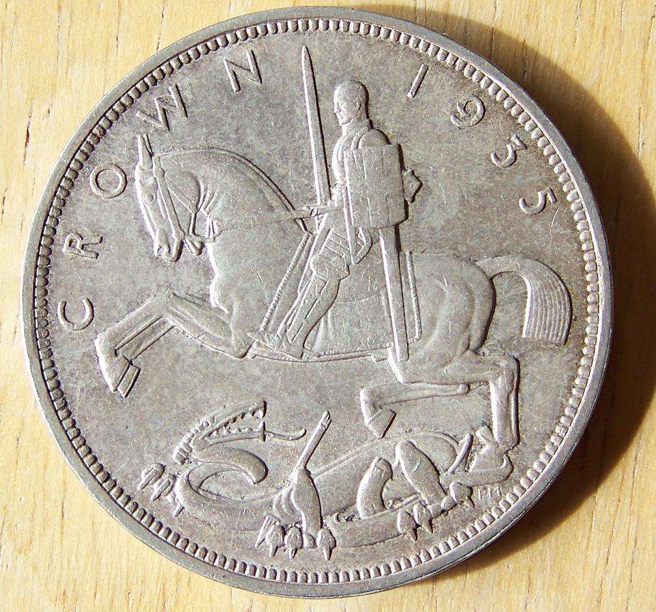Монета крона Георга 5