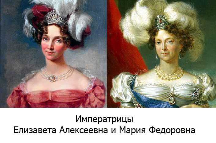 императрицы Елищавета Алексеевна и Мария Федоровна